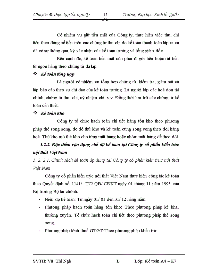 image for page Kế toán tiêu thụ hàng hóa và xác định kết quả tiêu thụ hàng hoá tại Công ty cổ phần kiến trúc nội thất Việt Nam