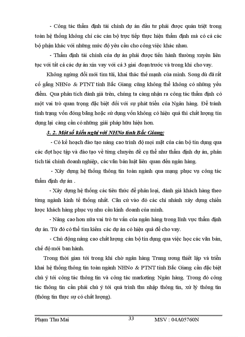 image for page Giải pháp nâng cao chất lượng thẩm định cho vay dự án đầu tư tại NHNo&PTNT tỉnh Bắc Giang làm chuyên đề tốt nghiệp