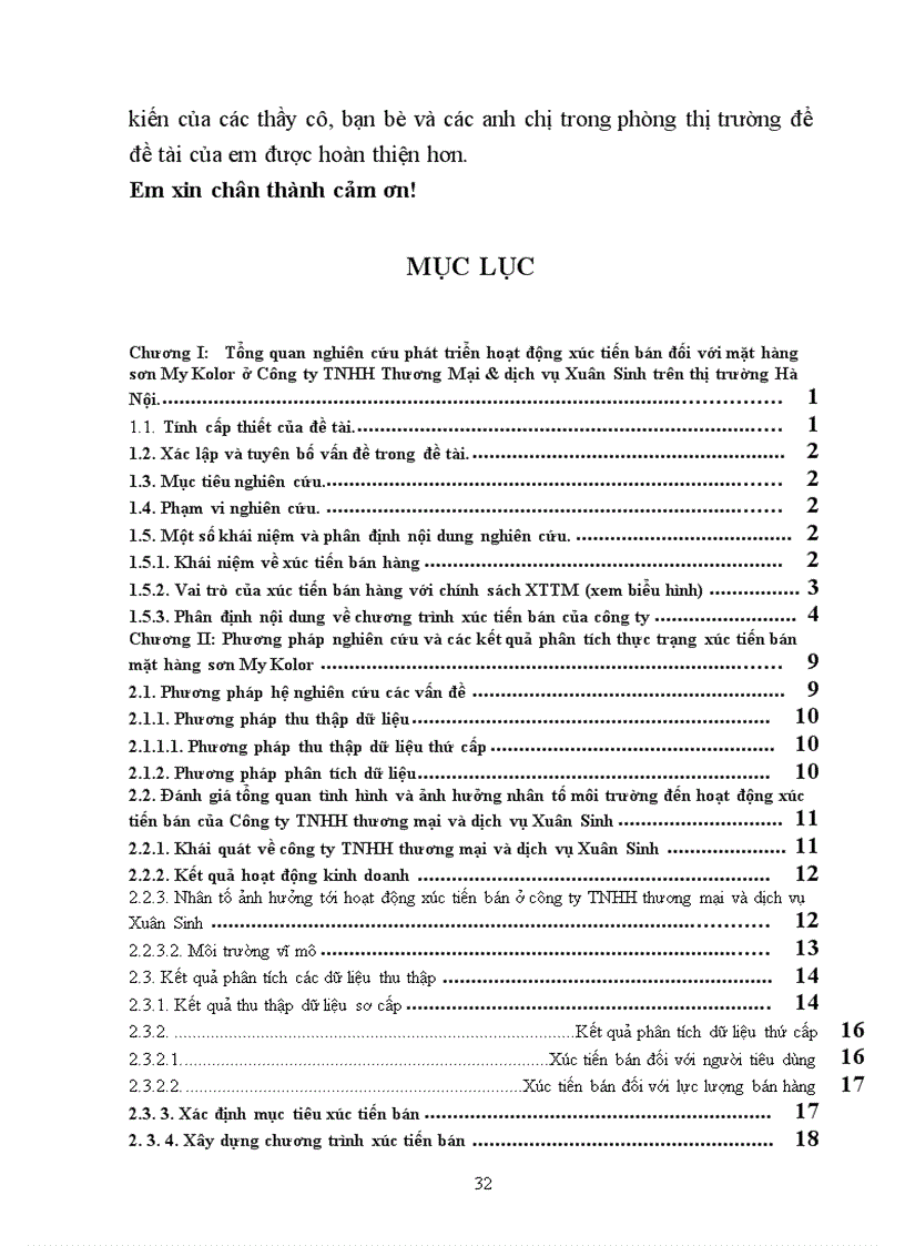 image for page Phát triển hoạt động xúc tiến bán mặt hàng sơn My Kolor của công ty TNHH Thương mại và dịch vụ Xuân Sinh trên thị trường Hà Nội