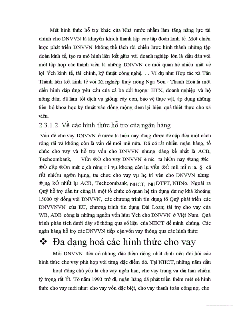 image for page Giải pháp tăng cường hỗ trợ DNVVN vay vốn tại ngân hàng thương mại