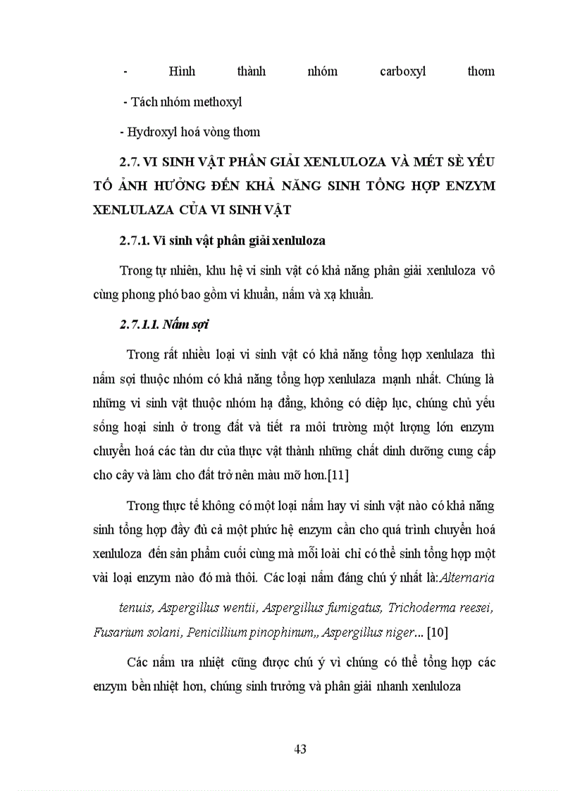 image for page Phân lập, tuyển chọn và nghiên cứu các yếu tố ảnh hưởng đến khả năng sinh tổng hợp xenlulaza của một số chủng vi sinh vật nhằm ứng dụng xử lý phế thải ligno-xenluloza