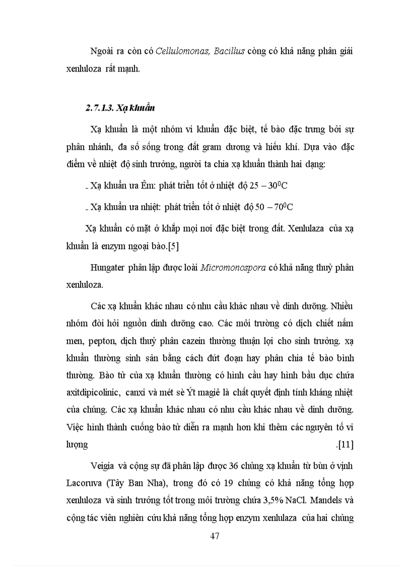 image for page Phân lập, tuyển chọn và nghiên cứu các yếu tố ảnh hưởng đến khả năng sinh tổng hợp xenlulaza của một số chủng vi sinh vật nhằm ứng dụng xử lý phế thải ligno-xenluloza