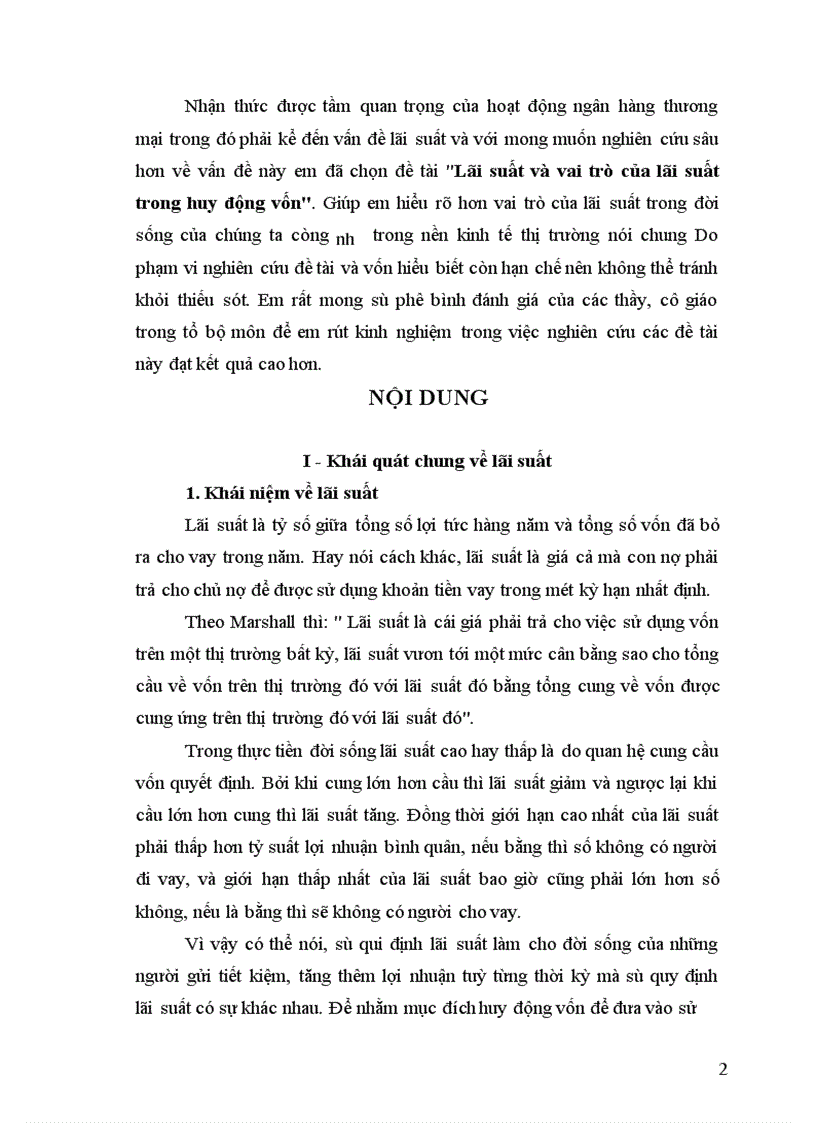 image for page Lãi suất và vai trò của lãi suất trong huy động vốn