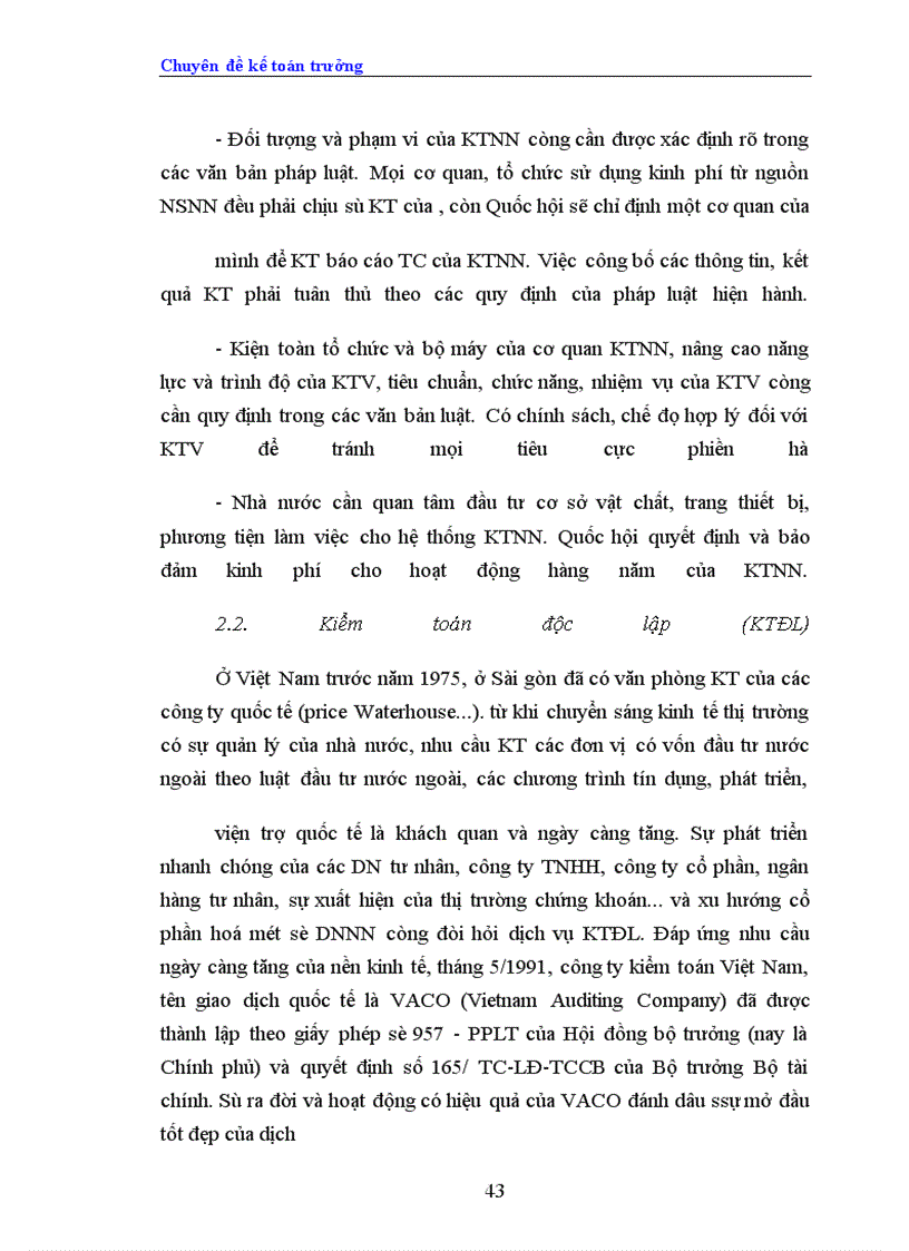image for page Thực trạng và phương hướng hoàn thiện công tác kiểm toán ở Việt Nam