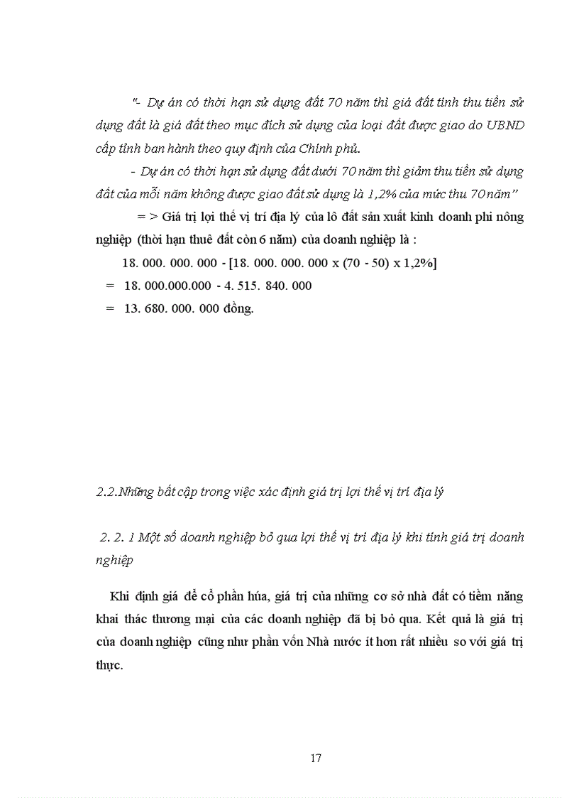 image for page Thực trạng xác định giá trị lợi thế vị trí địa lý trong tiến trình cổ phần hoá tại Việt Nam