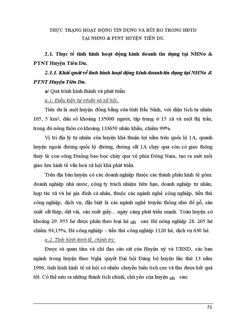 image for page Giải pháp phòng ngừa và hạn chế rủi ro tín dụng tại NHNo&PTNT Huyện Tiên Du - Tỉnh Bắc Ninh