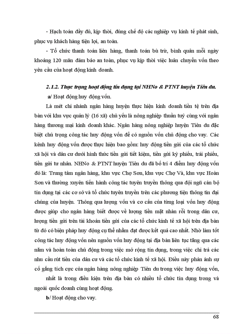 image for page Giải pháp phòng ngừa và hạn chế rủi ro tín dụng tại NHNo&PTNT Huyện Tiên Du - Tỉnh Bắc Ninh