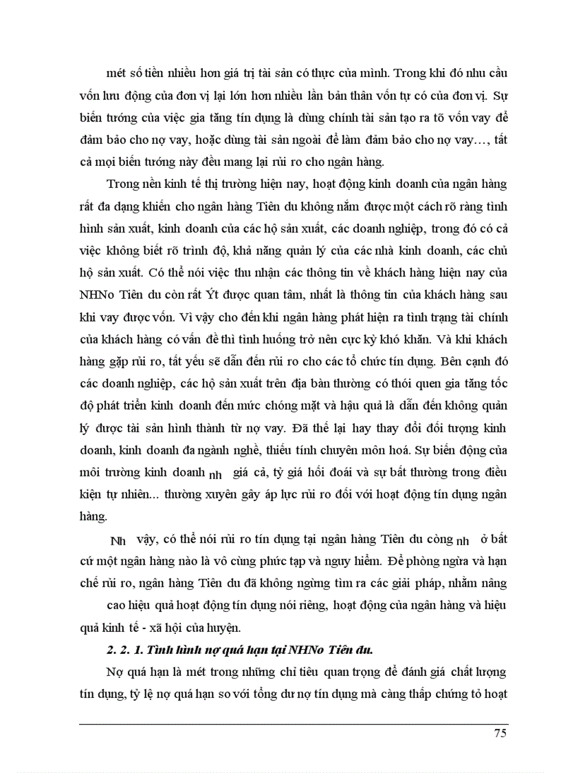image for page Giải pháp phòng ngừa và hạn chế rủi ro tín dụng tại NHNo&PTNT Huyện Tiên Du - Tỉnh Bắc Ninh