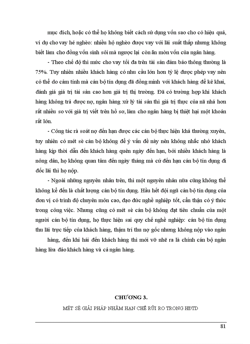 image for page Giải pháp phòng ngừa và hạn chế rủi ro tín dụng tại NHNo&PTNT Huyện Tiên Du - Tỉnh Bắc Ninh