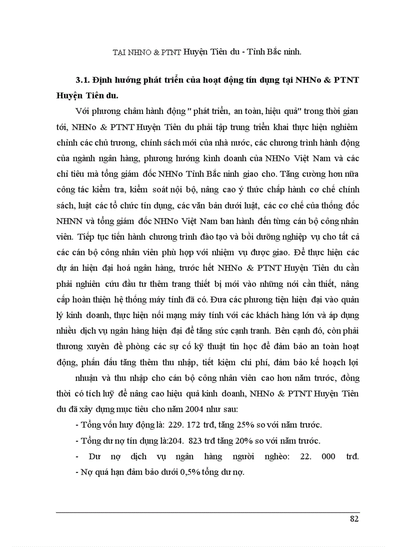 image for page Giải pháp phòng ngừa và hạn chế rủi ro tín dụng tại NHNo&PTNT Huyện Tiên Du - Tỉnh Bắc Ninh