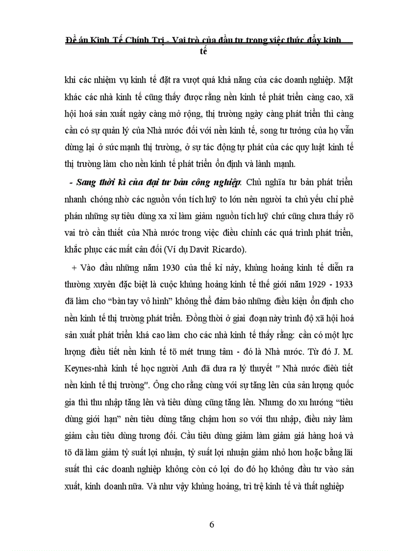 image for page Vai trò của đầu tư trong việc thức đẩy kinh tế