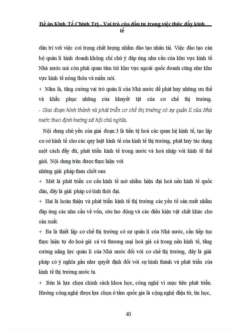 image for page Vai trò của đầu tư trong việc thức đẩy kinh tế