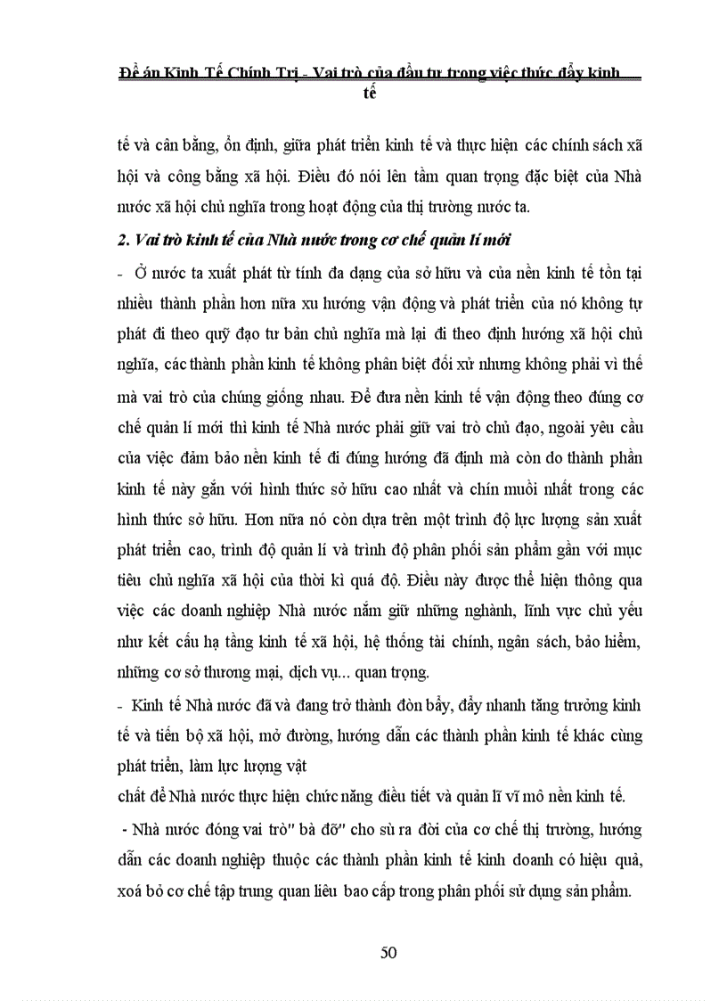 image for page Vai trò của đầu tư trong việc thức đẩy kinh tế