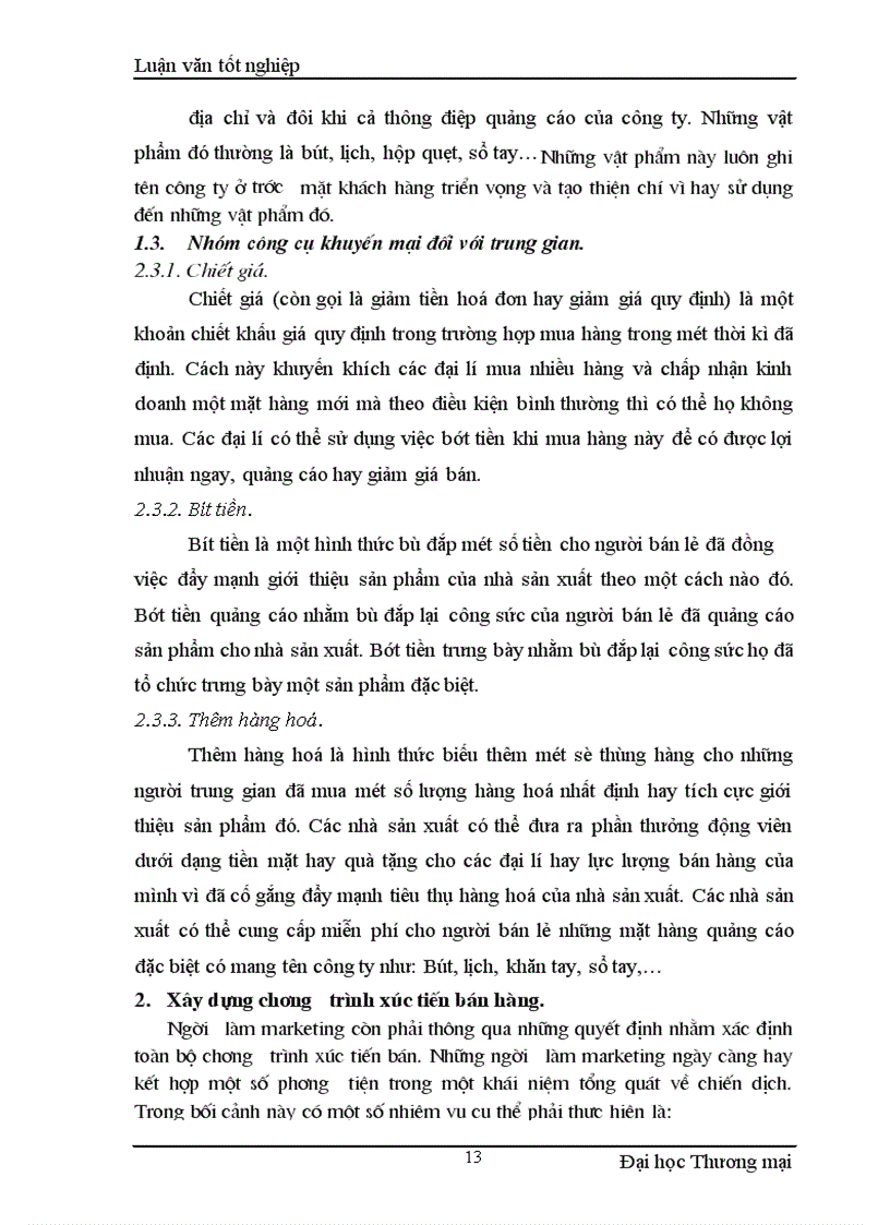 image for page Nghiệp vụ xúc tiến bán tại công ty TNHH Cơ Kim Khí Sơn Hà