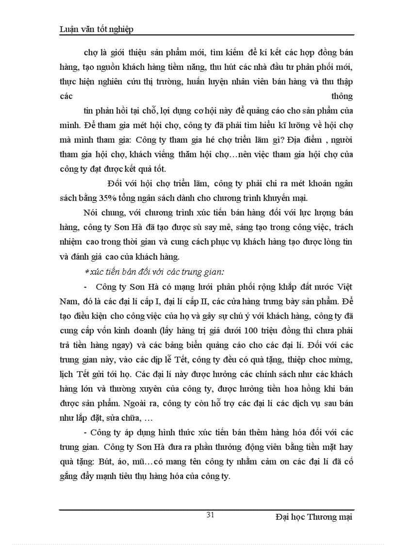 image for page Nghiệp vụ xúc tiến bán tại công ty TNHH Cơ Kim Khí Sơn Hà