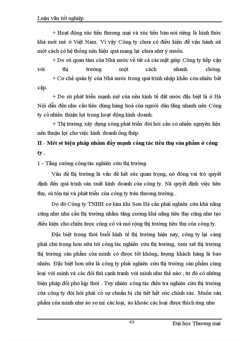 image for page Nghiệp vụ xúc tiến bán tại công ty TNHH Cơ Kim Khí Sơn Hà