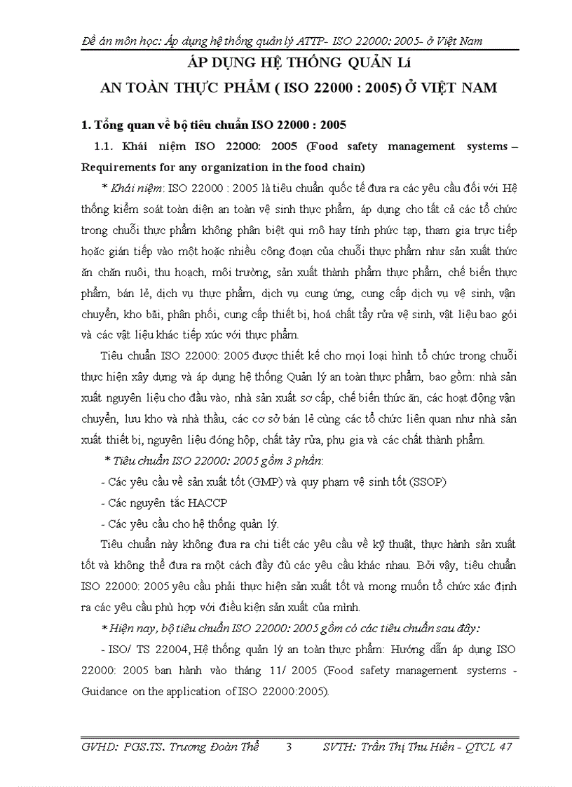 image for page Áp dụng hệ thống Quản lý an toàn thực phẩm - ISO 22000: 2005- ở Việt Nam