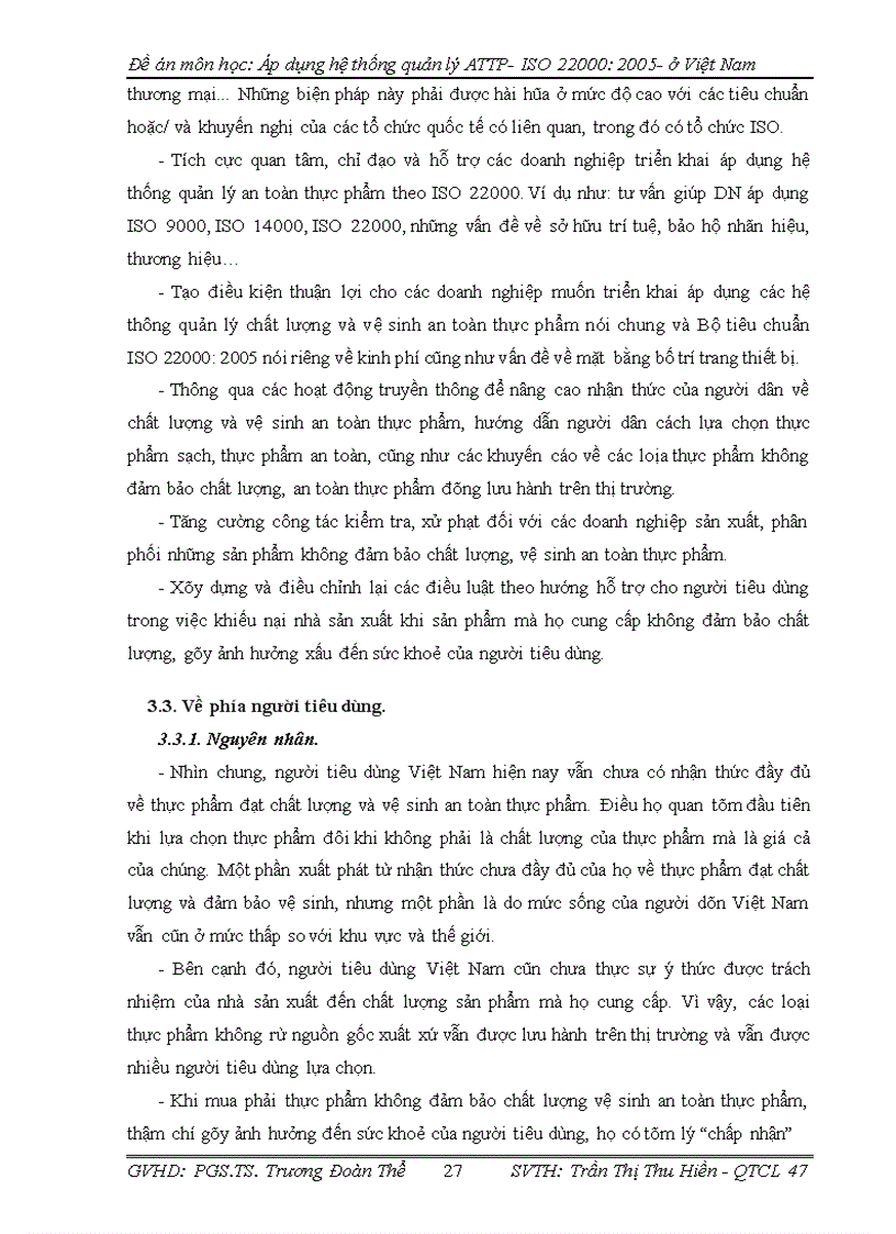 image for page Áp dụng hệ thống Quản lý an toàn thực phẩm - ISO 22000: 2005- ở Việt Nam