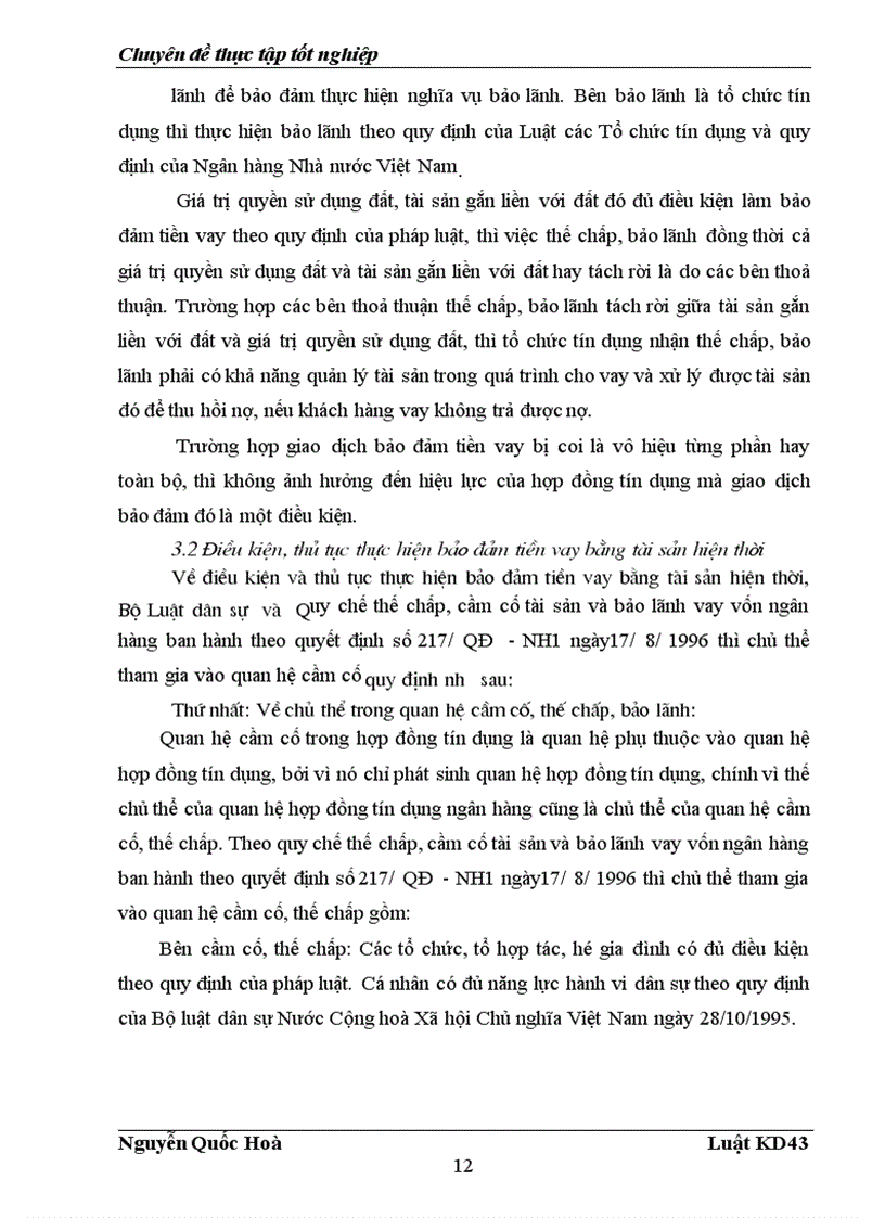 image for page Chế độ pháp lý về bảo đảm tiền vay và thực tiễn áp dụng trong hoạt động tín dụng tại Ngân hàng thương mại cổ phần Bắc á