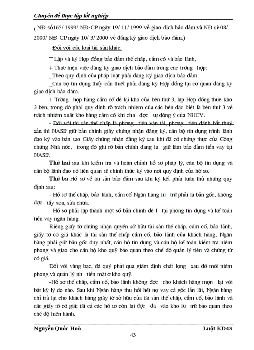 image for page Chế độ pháp lý về bảo đảm tiền vay và thực tiễn áp dụng trong hoạt động tín dụng tại Ngân hàng thương mại cổ phần Bắc á