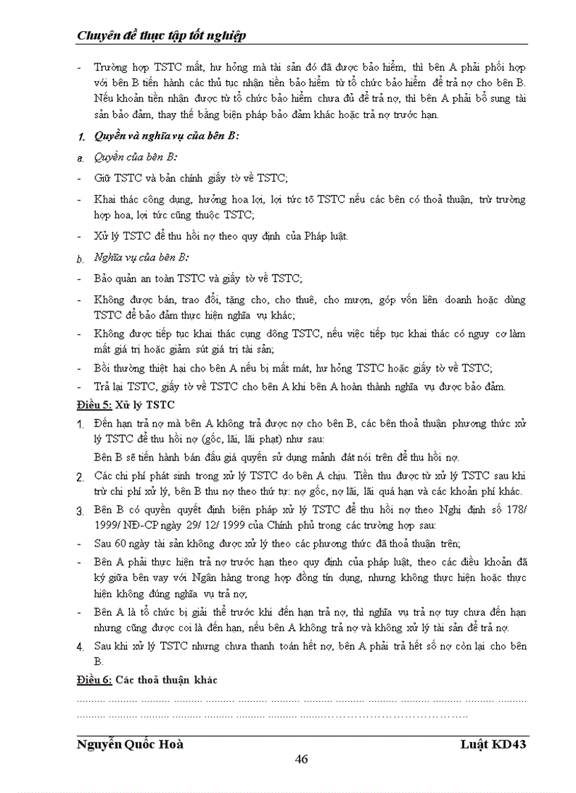 image for page Chế độ pháp lý về bảo đảm tiền vay và thực tiễn áp dụng trong hoạt động tín dụng tại Ngân hàng thương mại cổ phần Bắc á