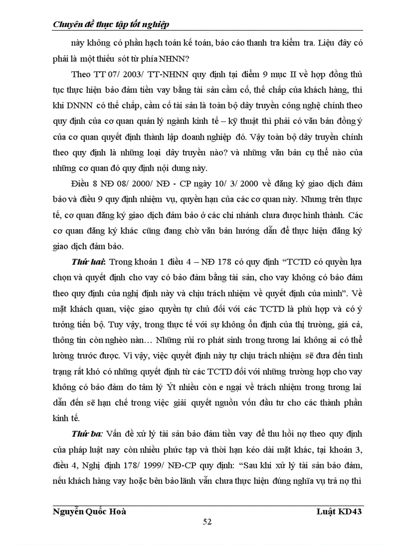 image for page Chế độ pháp lý về bảo đảm tiền vay và thực tiễn áp dụng trong hoạt động tín dụng tại Ngân hàng thương mại cổ phần Bắc á