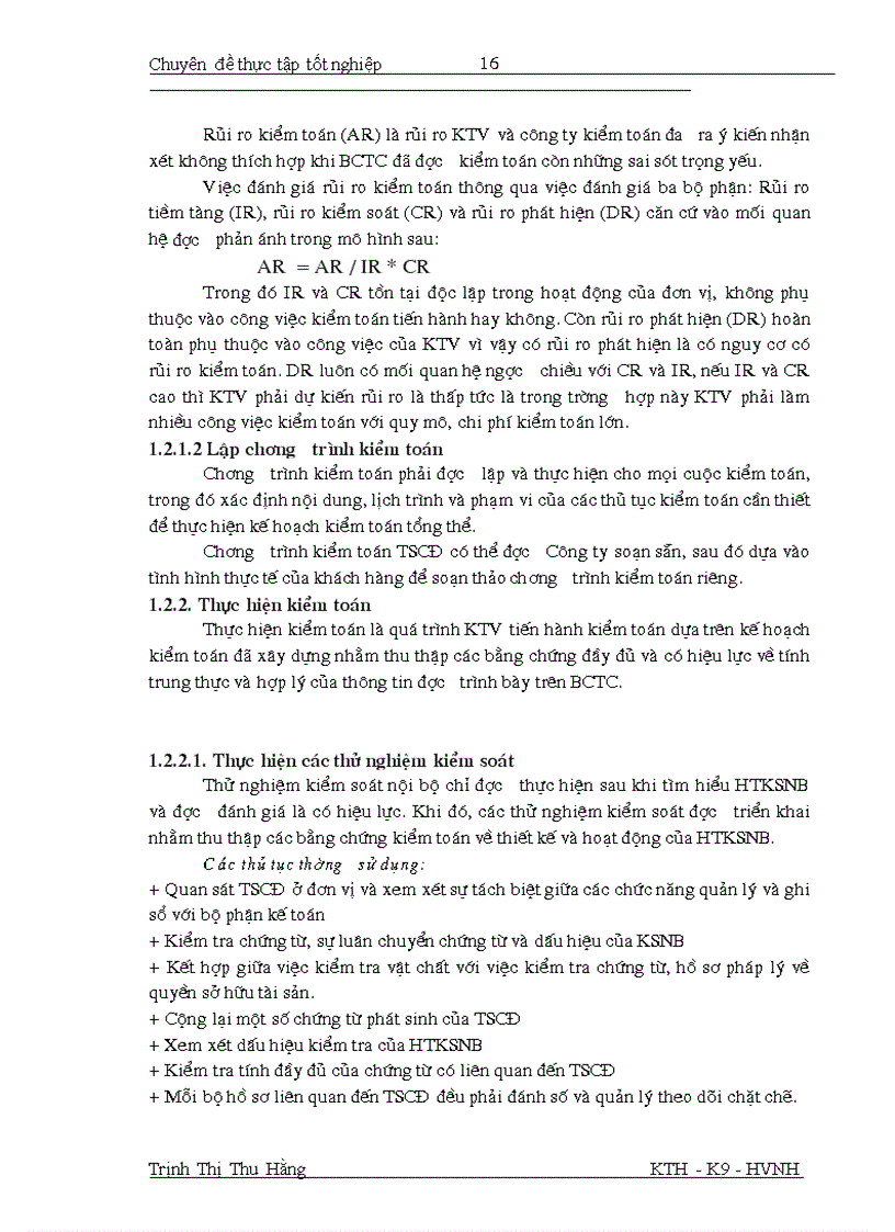 image for page Hoàn thiện quy trình kiểm toán khoản mục tài sản cố định trong kiểm toán báo cáo tài chính do Công ty TNHH Kiểm toán và Định giá Việt Nam thực hiện