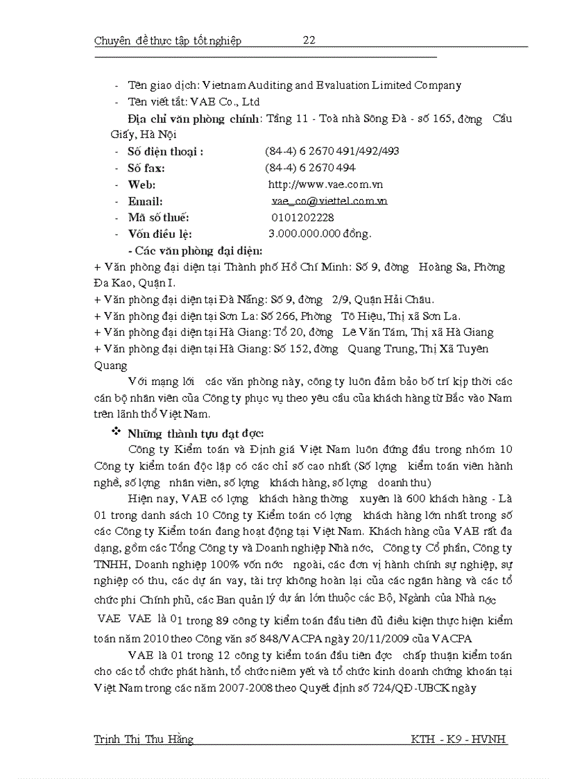 image for page Hoàn thiện quy trình kiểm toán khoản mục tài sản cố định trong kiểm toán báo cáo tài chính do Công ty TNHH Kiểm toán và Định giá Việt Nam thực hiện