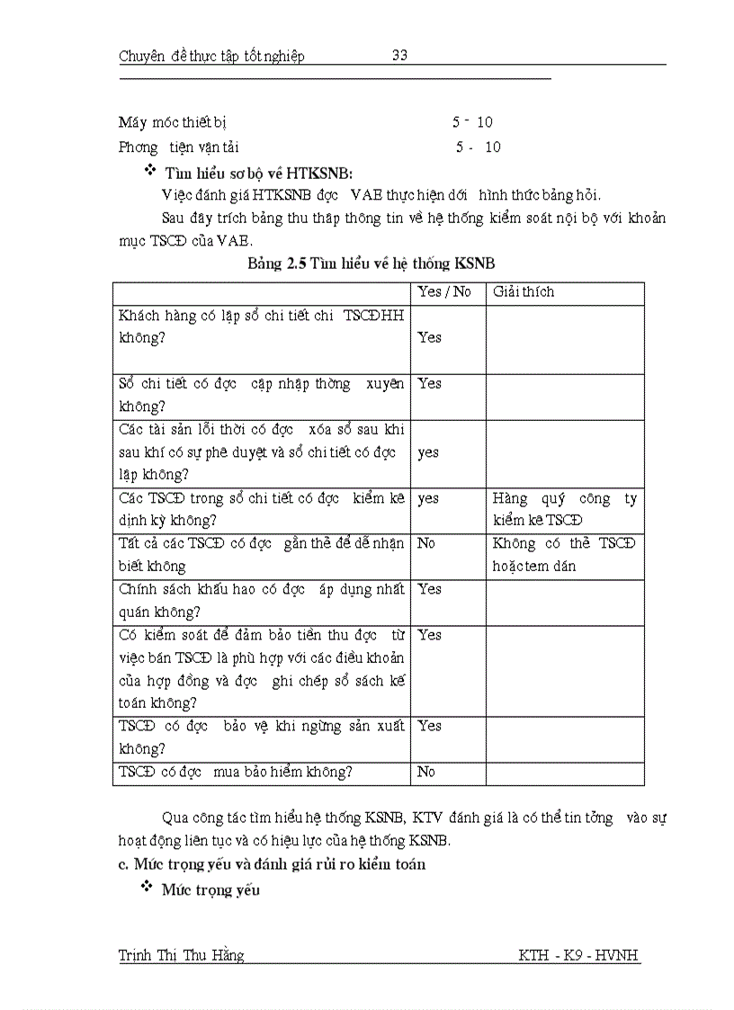 image for page Hoàn thiện quy trình kiểm toán khoản mục tài sản cố định trong kiểm toán báo cáo tài chính do Công ty TNHH Kiểm toán và Định giá Việt Nam thực hiện