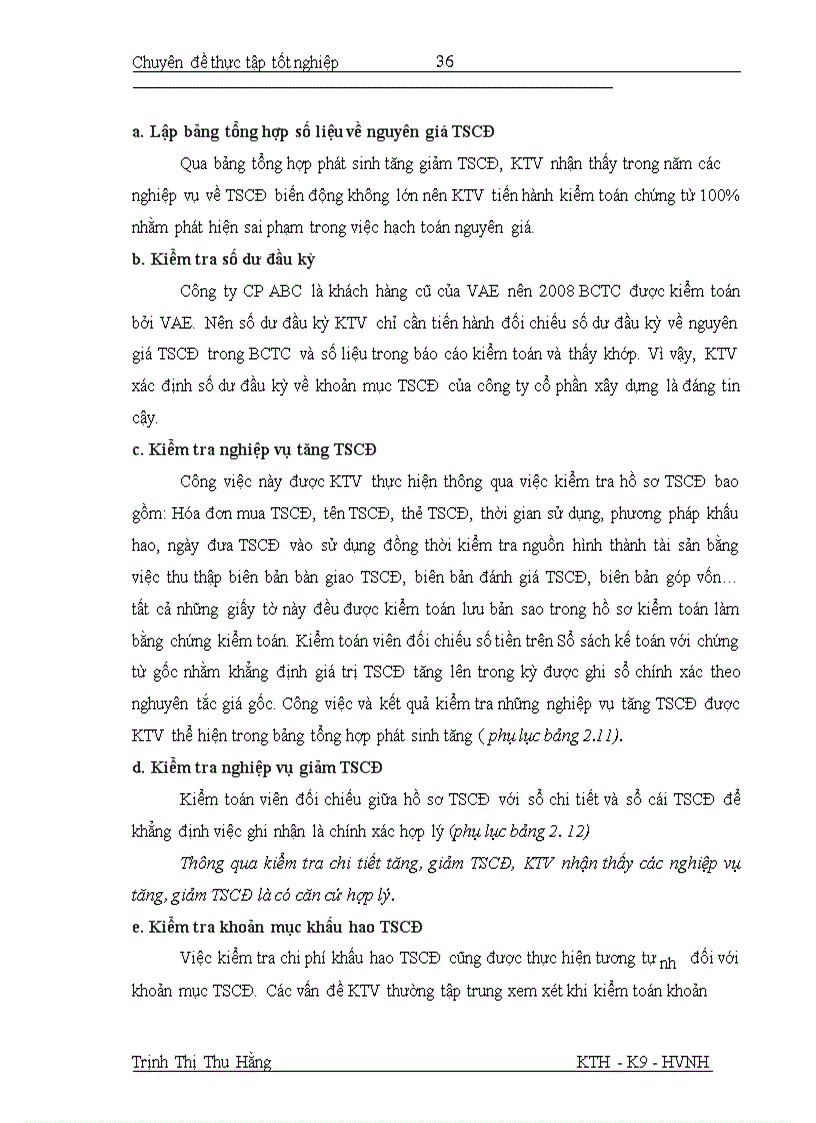 image for page Hoàn thiện quy trình kiểm toán khoản mục tài sản cố định trong kiểm toán báo cáo tài chính do Công ty TNHH Kiểm toán và Định giá Việt Nam thực hiện