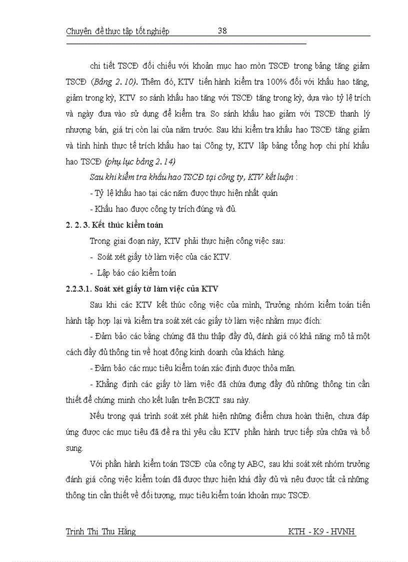 image for page Hoàn thiện quy trình kiểm toán khoản mục tài sản cố định trong kiểm toán báo cáo tài chính do Công ty TNHH Kiểm toán và Định giá Việt Nam thực hiện