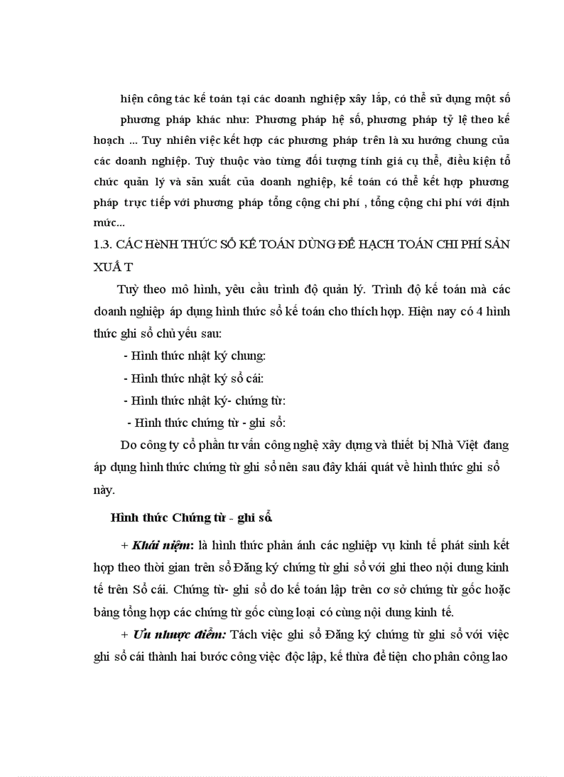 image for page Thực trạng về kế toán chi phí sản xuất và tính giá thành sản phẩm xây lắp tại công ty cp tư vấn công nghệ xây dựng và thiết bị nhà Việt