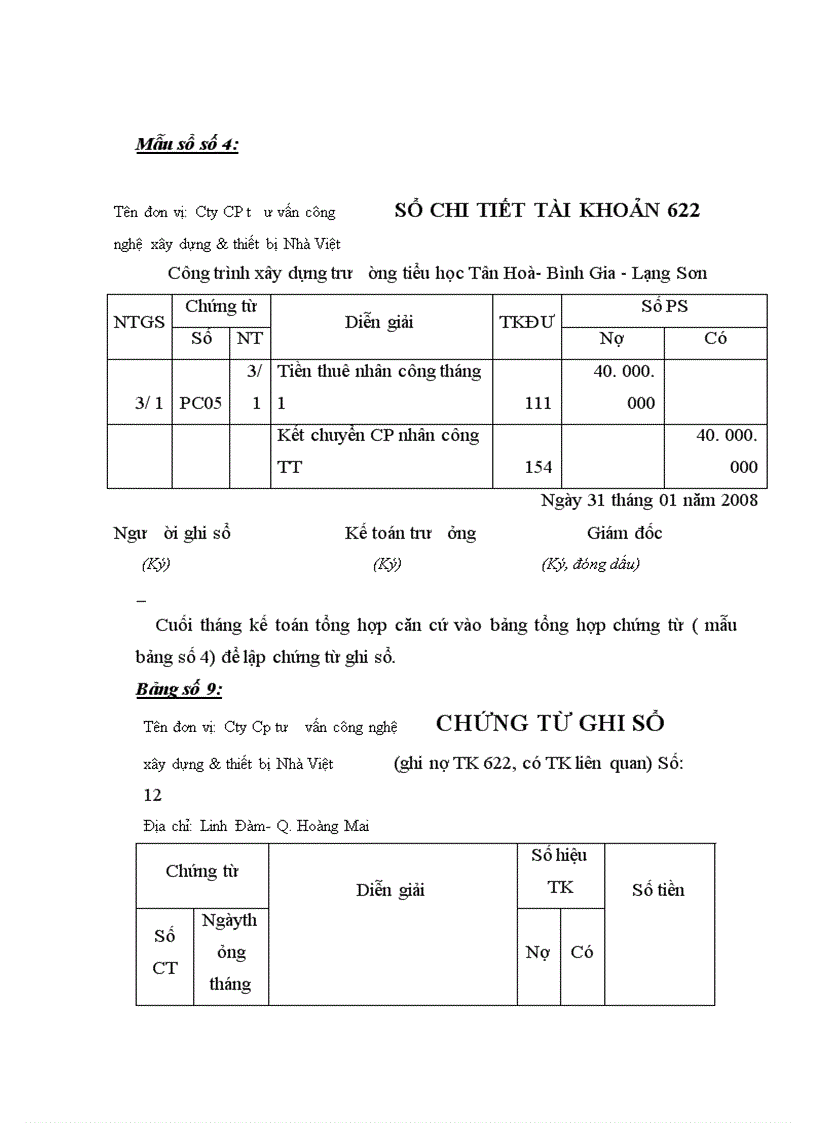 image for page Thực trạng về kế toán chi phí sản xuất và tính giá thành sản phẩm xây lắp tại công ty cp tư vấn công nghệ xây dựng và thiết bị nhà Việt
