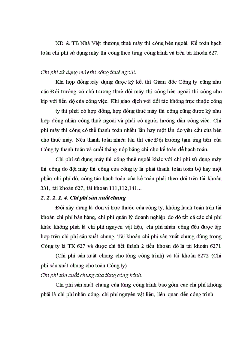 image for page Thực trạng về kế toán chi phí sản xuất và tính giá thành sản phẩm xây lắp tại công ty cp tư vấn công nghệ xây dựng và thiết bị nhà Việt