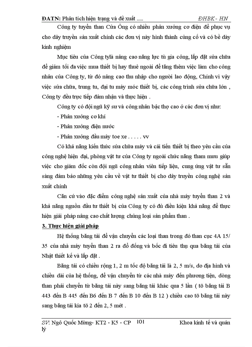 image for page Phân tích hiện trạng và đề xuất nâng cao chất lượng của Công ty Tuyển Than Cửa Ông.