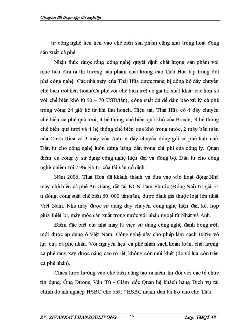 image for page Giải pháp đẩy mạnh tiêu thụ cà phê ở trong thị trường nội địa của công ty cồ phần tập đoàn Thái Hòa.