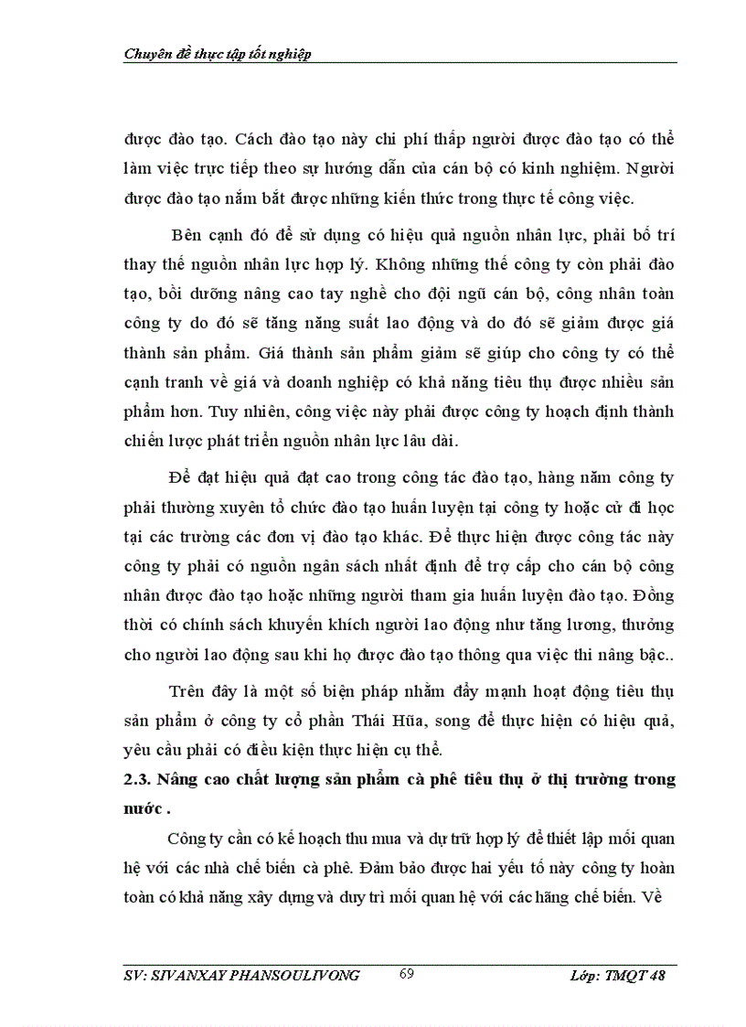 image for page Giải pháp đẩy mạnh tiêu thụ cà phê ở trong thị trường nội địa của công ty cồ phần tập đoàn Thái Hòa.