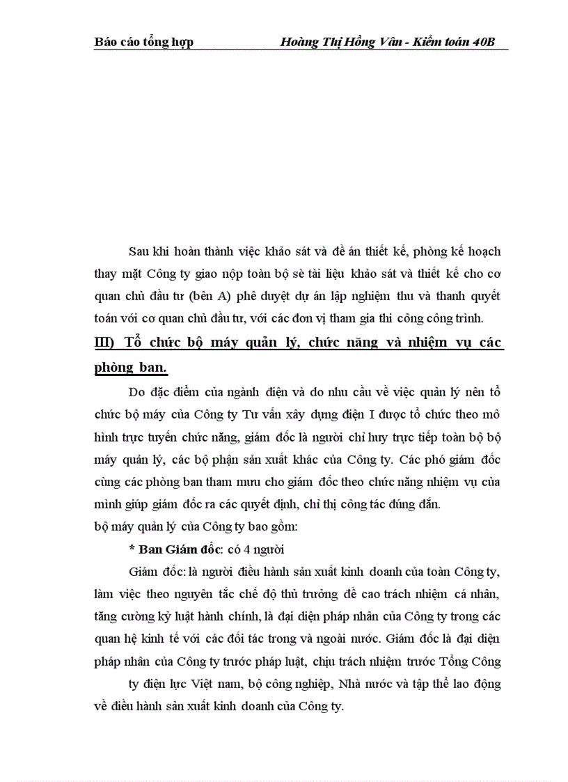 image for page Báo cáo thực tập tại Công ty tư vấn xây dựng điện I