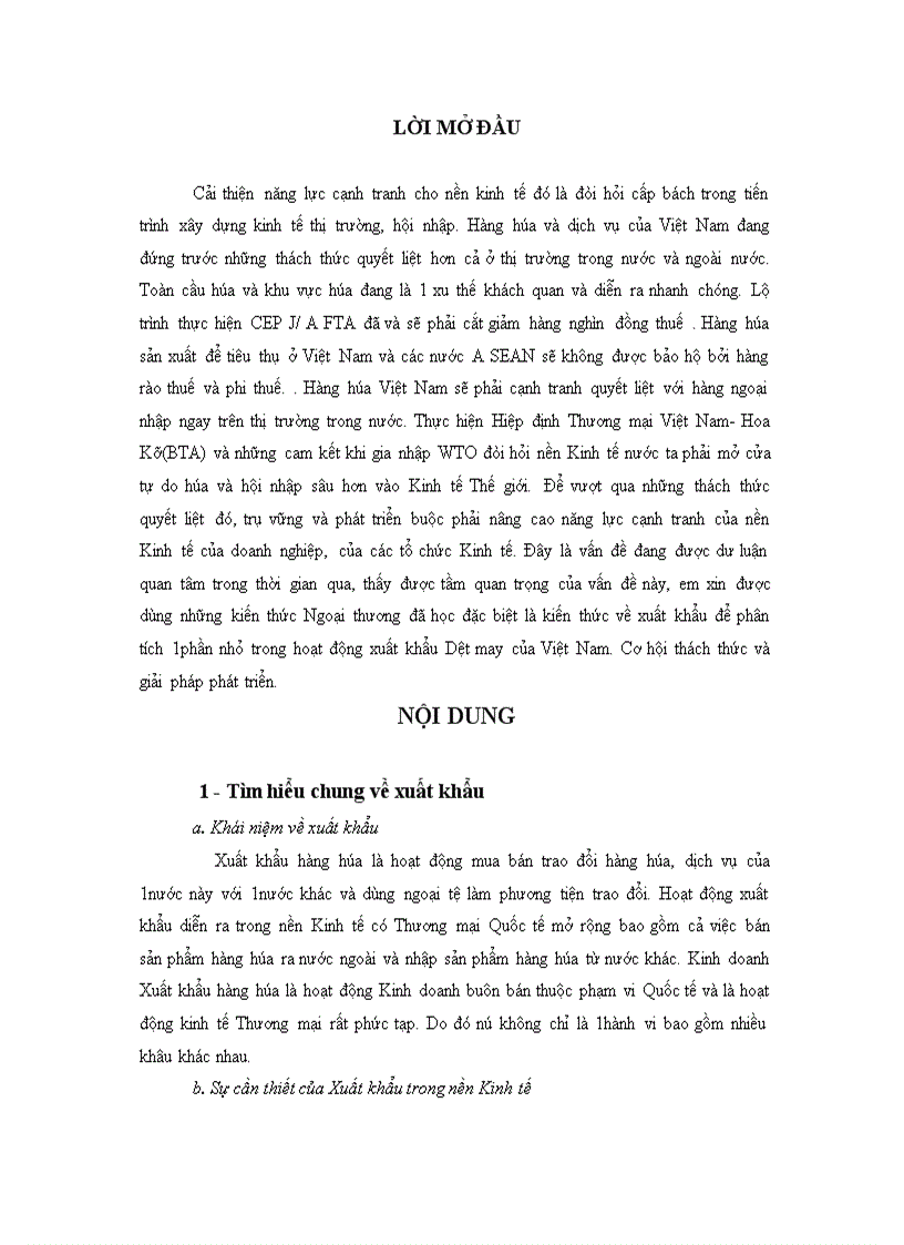 image for page Thực trạng xuất khẩu hàng dệt may mà Việt Nam trong những năm qua