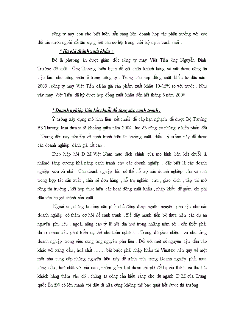 image for page Thực trạng xuất khẩu hàng dệt may mà Việt Nam trong những năm qua