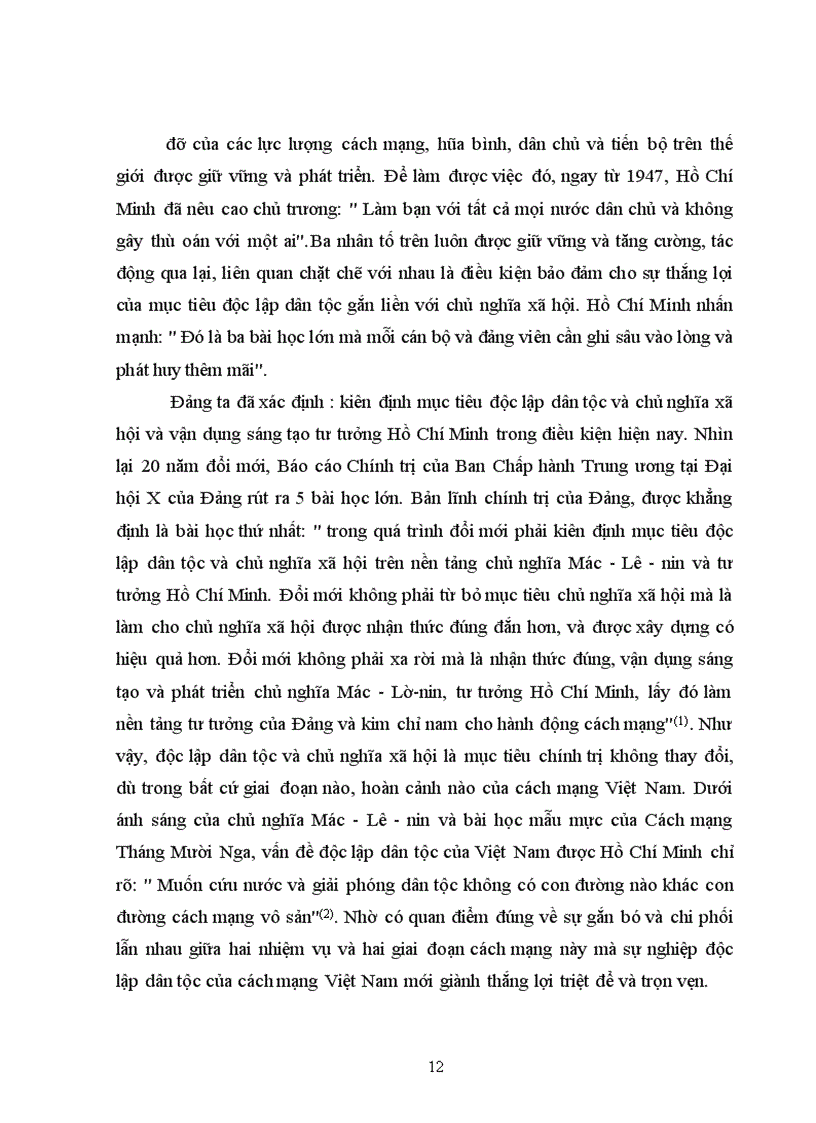 image for page Bài tập lớn: Anh chị hãy làm rõ vấn đề:”Độc lập dân tộc phải gắn liền với Chủ nghĩa xã hội theo tư tưởng Hồ Chí Minh”.Hãy nêu rõ ý nghĩa lí luận và thực tiễn của luận điểm trên.