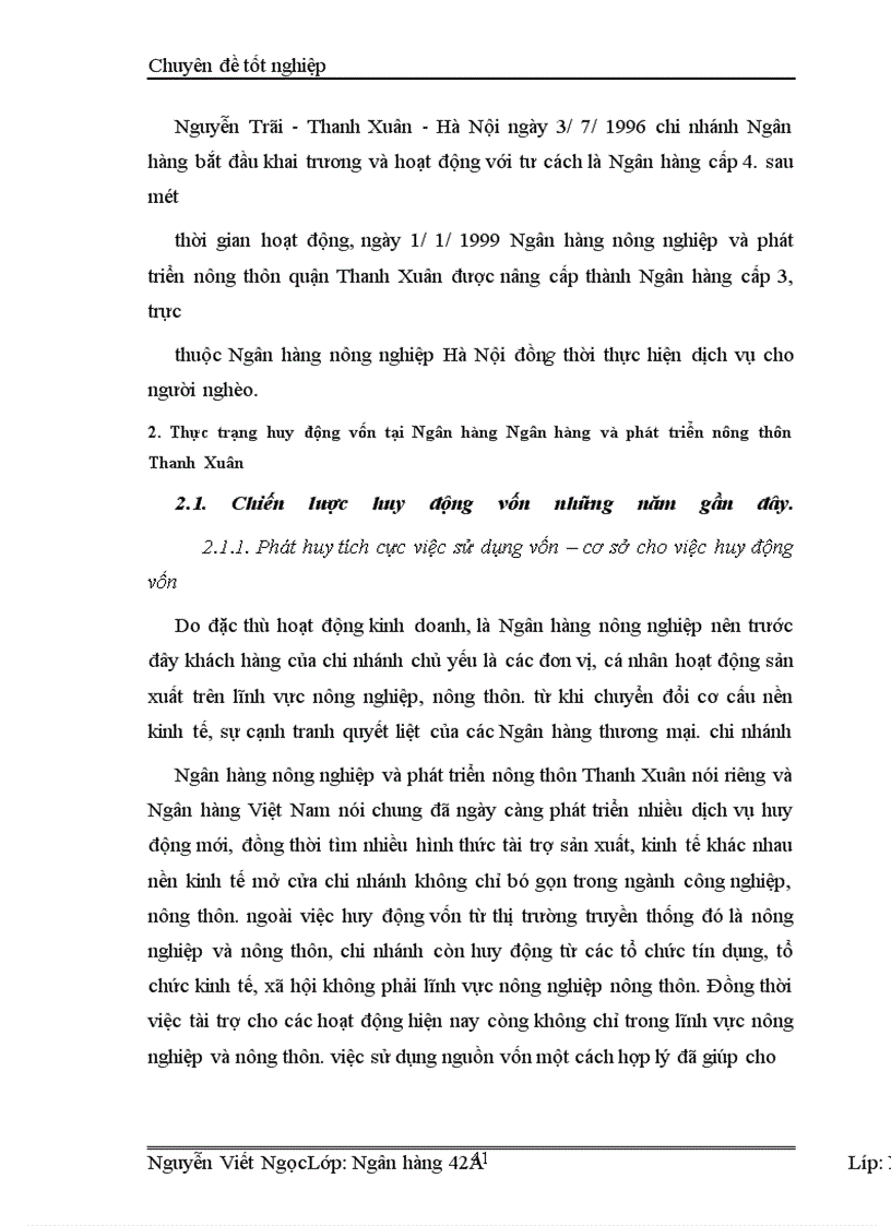 image for page Giải pháp nâng cao hiệu quả huy động vốn tại Ngân hàng nông nghiệp và phát triển nông thôn quận Thanh Xuân