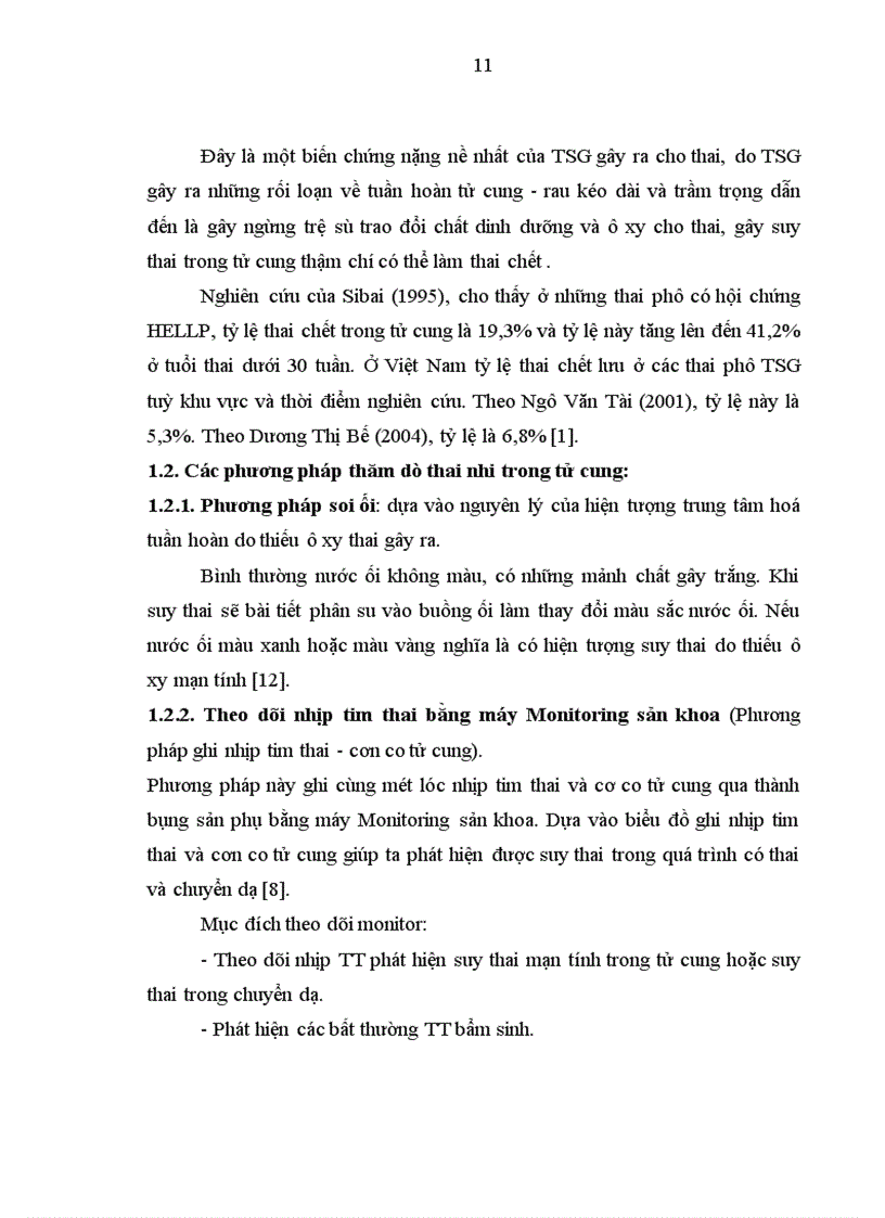 image for page Nghiên cứu giá trị tiên đoán tình trạng thai của một số thăm dò trên bệnh nhân tiền sản giật tại bvpstw