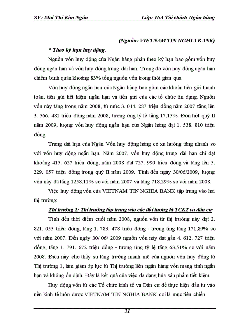 image for page Công tác huy động vốn và sử dụng vốn của ngân hàng Việt Nam Tín Nghĩa chi nhánh Hà Nội