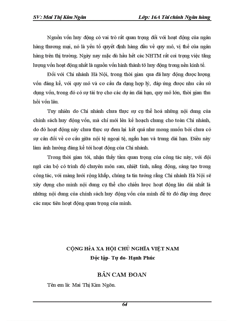 image for page Công tác huy động vốn và sử dụng vốn của ngân hàng Việt Nam Tín Nghĩa chi nhánh Hà Nội