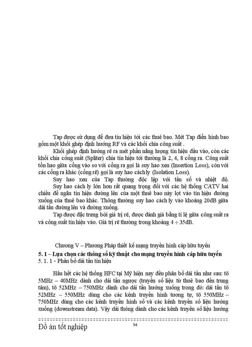 image for page Phương pháp thiết kế mạng truyền hình cáp hữu tuyến