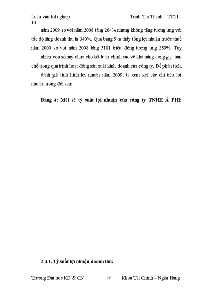 image for page Lợi nhuận và một số biện pháp làm tăng lợi nhuận tại Công ty TNHH á phi