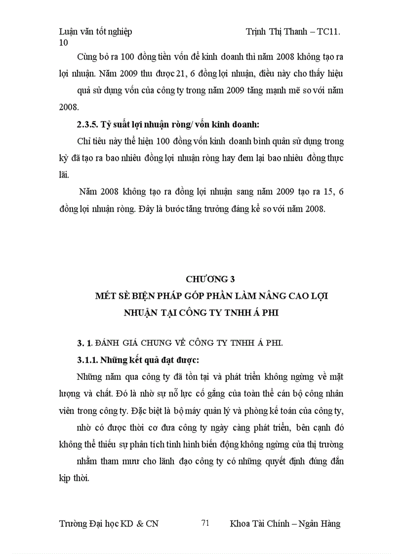 image for page Lợi nhuận và một số biện pháp làm tăng lợi nhuận tại Công ty TNHH á phi