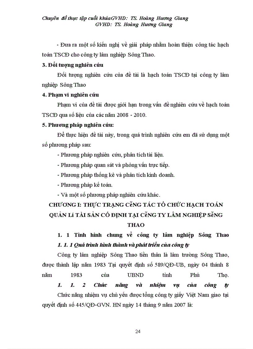 image for page Thực trạng giải pháp hoàn thiện công tác hạch toán tài sản cố định tại công ty lâm nghiệp Sông Thao Kết cấu của đề tài gồm