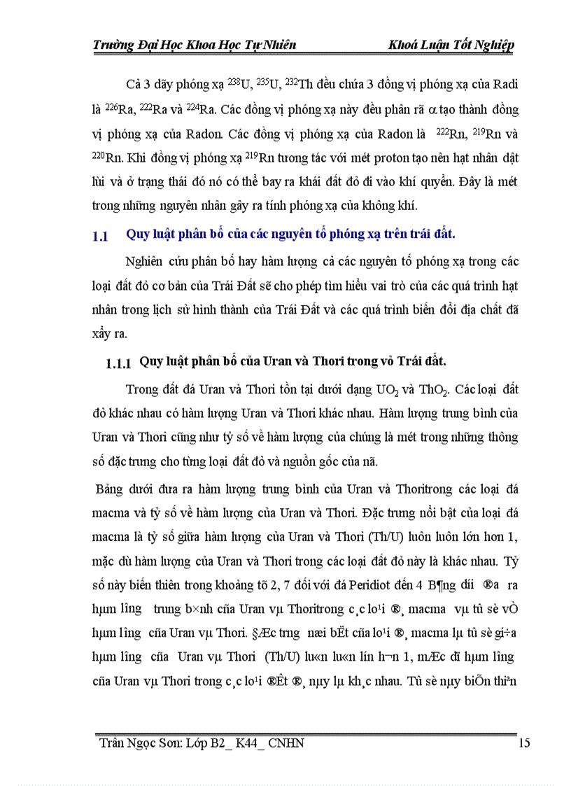 image for page Nghiên cứu hàm lượng phóng xạ của các nguyên tố phóng xạ